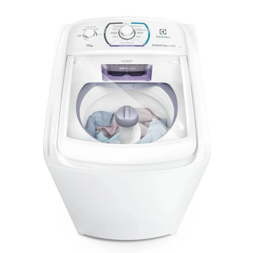 Máquina de Lavar Electrolux 11kg Branca Essential Care com Easy Clean e Filtro Fiapos (LES11)