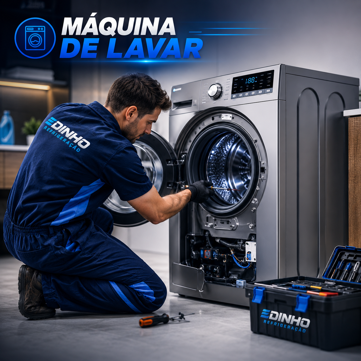 Manutenção de máquina de lavar pela Edinho Refrigeração